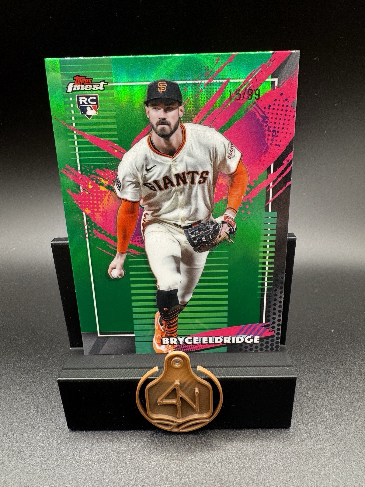 Bryce Eldridge Rookie 2026 Topps Finest #211 Green Refractor /99 SF Giants (RC)