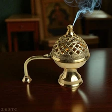 Vintage Style Brass Incense Burner – Handcrafted & Etched by VintageReplicas