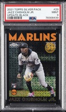 2021 TOPPS SILVER PACK 1986 CHROME PROMO #29 JAZZ CHISHOLM JR. 184/199 PSA 9