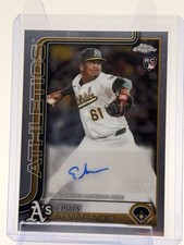 2025 Topps Chrome Update Elvis Alvarado RC #AC-EA Autograph ATHLETICS