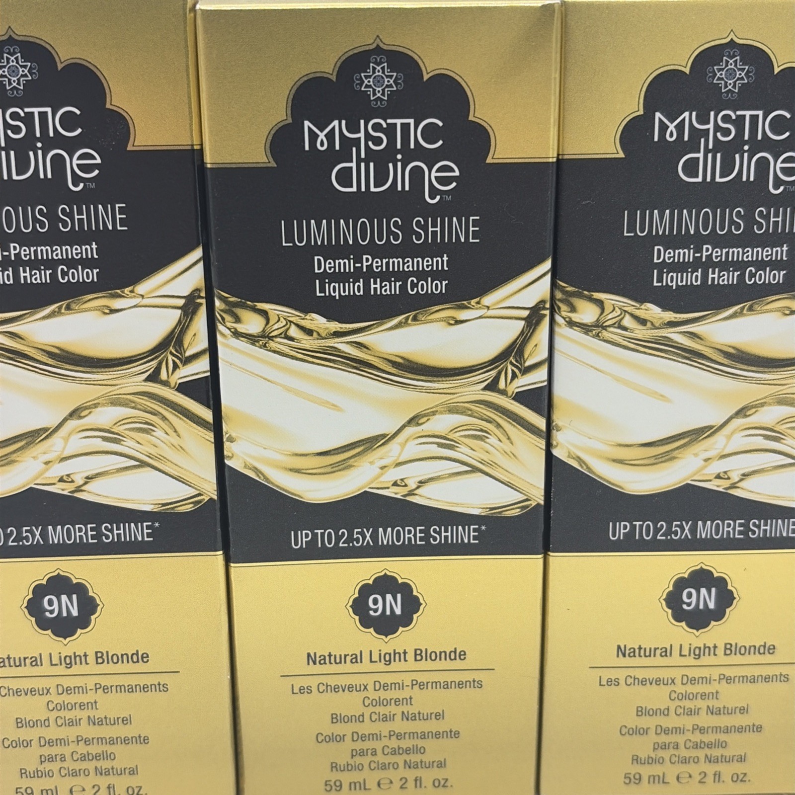 3 Mystic Divine 9N Natural Light Blonde Luminous Demi Permanent Hair Color