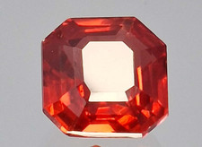 Mexican Fire Opal Red Orange Natural Asscher Cut 7-9 Ct Loose Gemstone RK077