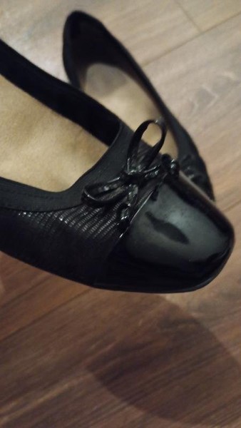 Women Clarks Heels Black Leather 37.5 #BLJN