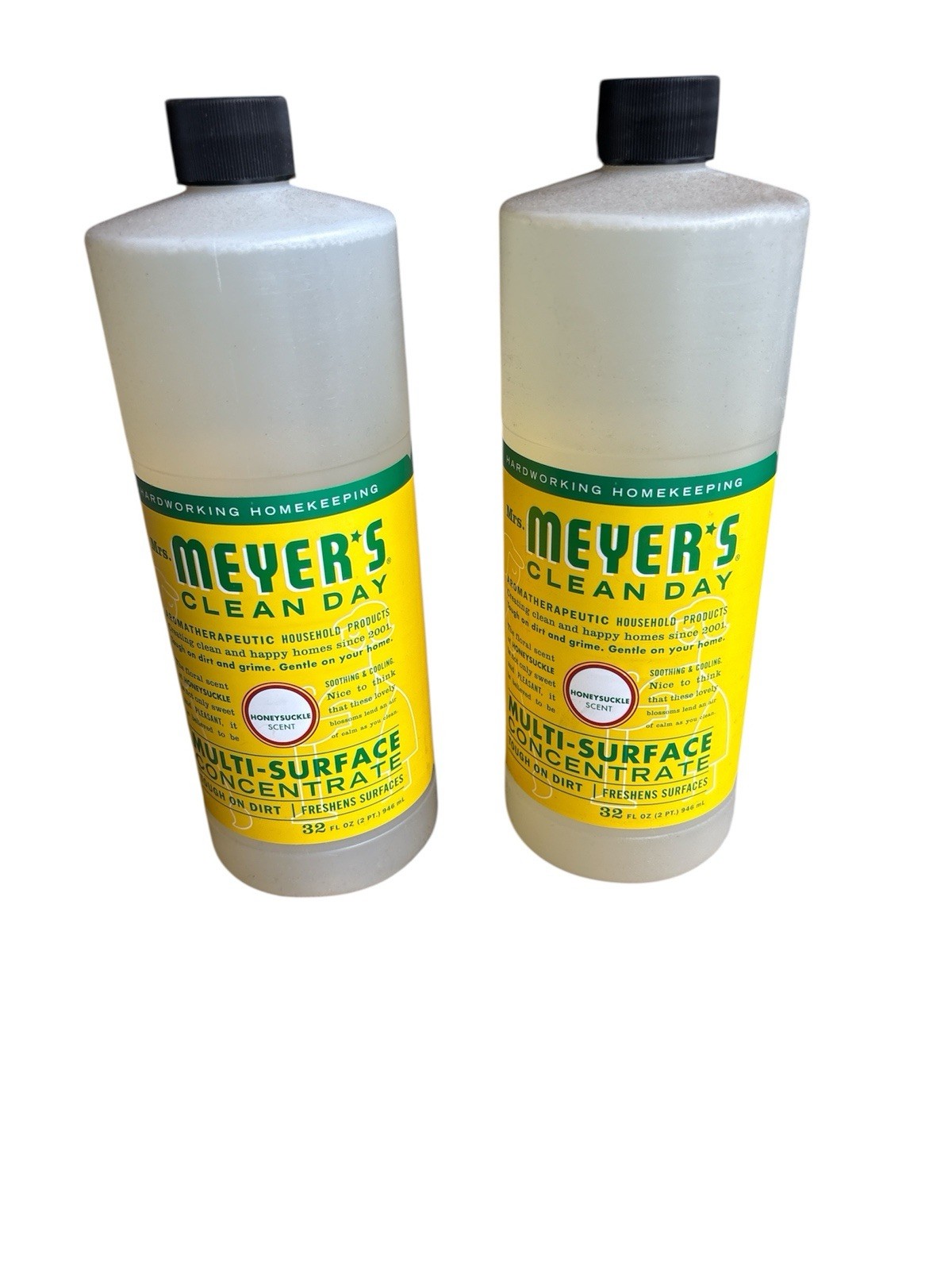 Lot of 2 Mrs. Meyer's Clean Day Multi-Surface Cleaner Concentrate Honeysuckle