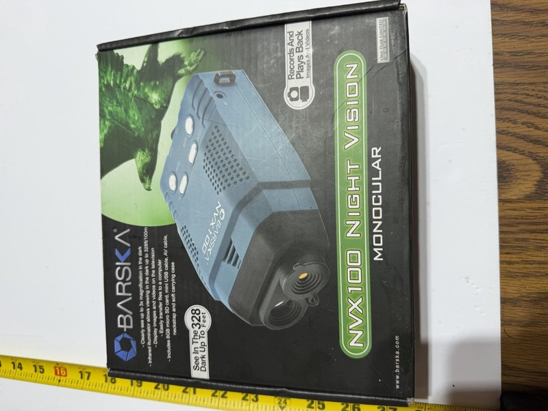 Barska NVX100 Night Vision Monocular 3x IR Illuminator Video Recording BQ12388