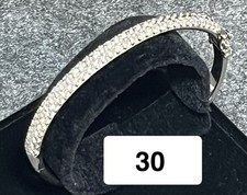 QVC Epiphany Platinum Clad Diamonique Pave' Bangle Bracelet