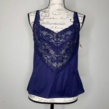 Vintage Vanity Fair Blue Lace Camisole Cami NWT Deadstock size 36 Made in USA