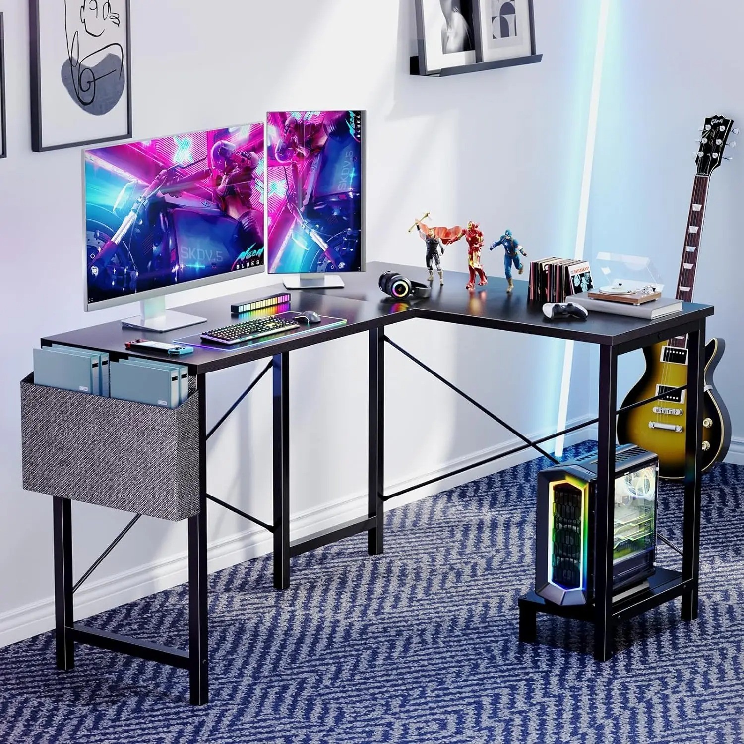 50" L-Shaped Gaming Desk ⭐⭐ High Quality – Home Office Corner Computer Table