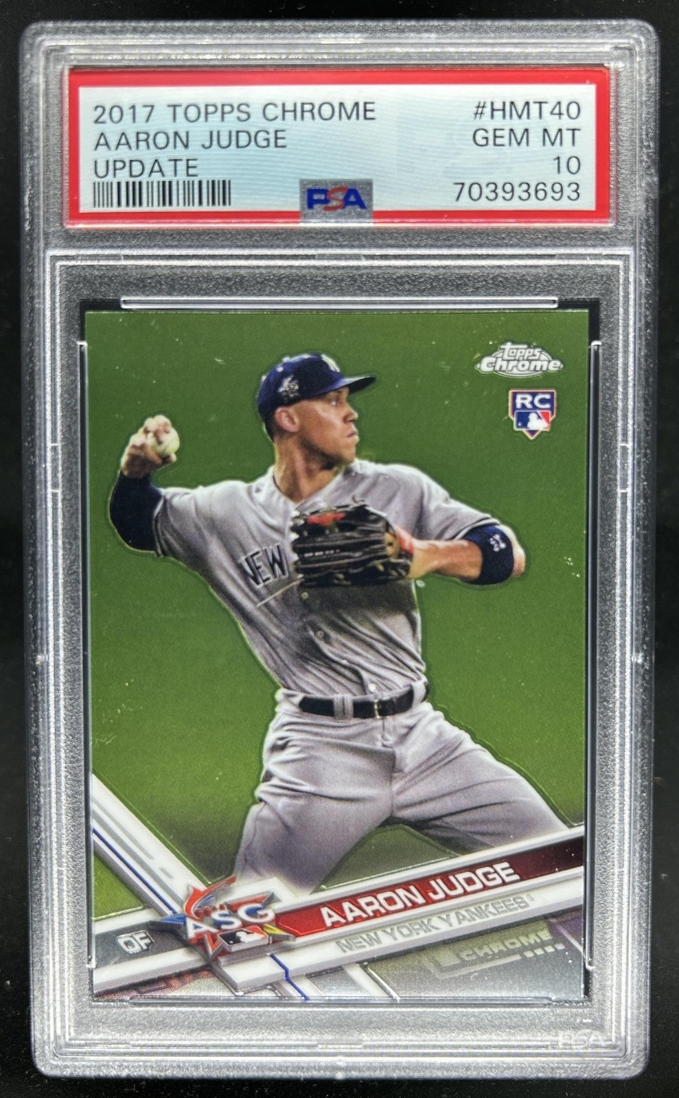 2017 Topps Chrome Update Aaron Judge RC Rookie #HMT40 Yankees PSA 10 GEM MINT