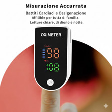 Saturimetro Da Dito Misuratore Di Ossigeno Pulsossimetro Portatile con Custodia