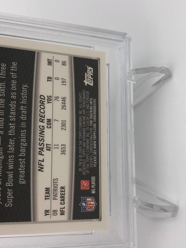 TOM BRADY Trading Card 2009 BOWMAN CHROME #10 NFL PATRIOTS graded PSA NM-MT 8 - Picture 10 of 10