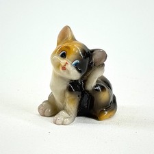 VINTAGE RESIN KITTEN FIGURINE SMALL CAT ORNAMENT COLLECTIBLE