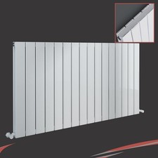 Image of Horizontal White Aluminium Radiator CORWEN DBL 1180mm(w) x 600mm(h) 6407 BTUs 