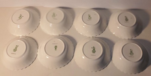 Royal Doulton Set di 8 ciotole per salsa di bacche motivo clovelly floreale raro ritrovamento - Foto 4 di 6