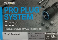 Starborn Pro Plug System Pebble Grey PVC Composite Deck Boards, Covers 40 Sq Ft 