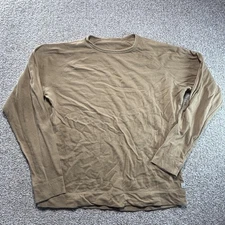 Vuori Shirt Mens Large Brown Long Sleeve Crewneck Performance Casual Athletic