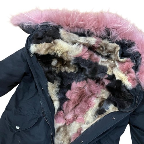 Mr. & Mrs. Italy Black Fur Lined Coat - Picture 2 of 4