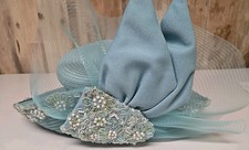New Ashro Hat Fancy Church, Wedding, Derby Rhinestone Beaded Whittall Shon RARE