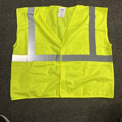 Hook And Loop, Solid Class 2 Lime Vest 3xl