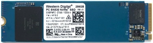 Western Digital 256GB M.2 2280 PC SN530 PCIe NVMe SSD SDBPNPZ-256G-1006A