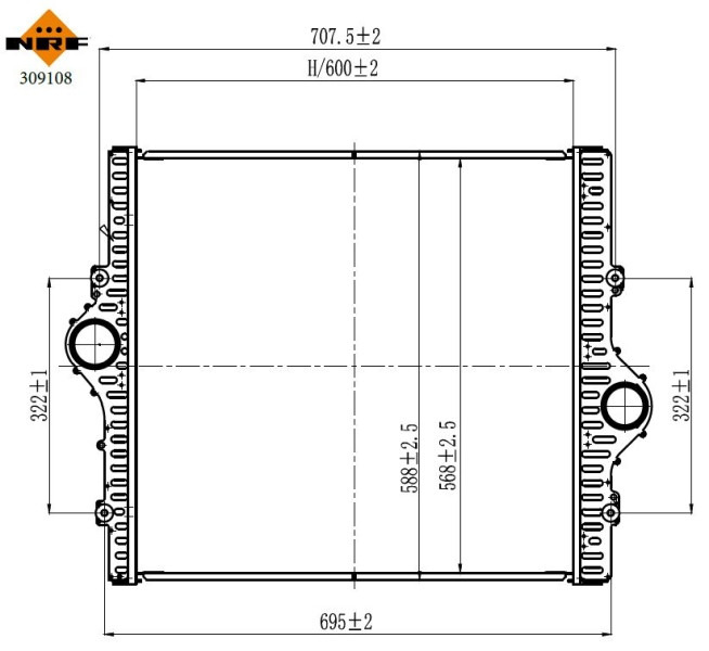 NRF 309108 Intercooler, charger for TOYOTA