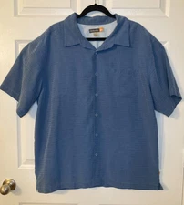 Quicksilver Men's Blue Waterman Centinela Premium Anti-Wrinkle Shirt - Size XXL