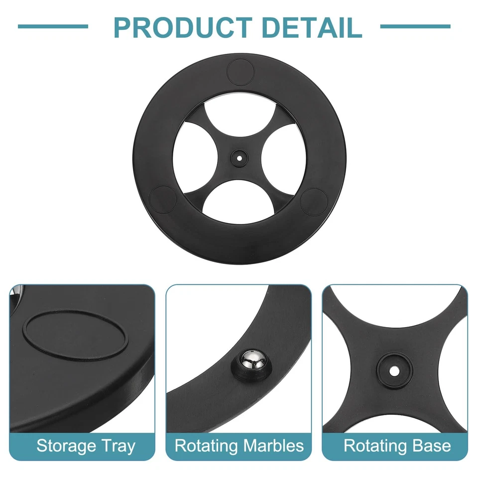 2 Pcs Lazy Susan, 7 Inch Turntable Organizer 360 Degree Rotating Ball Bearing... - Photo 3/4
