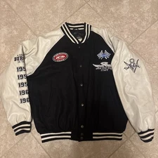 Steve & Barrys Hot Rod Cafe Staff V-Eights Chevy Museum Varsity Jacket Mens L