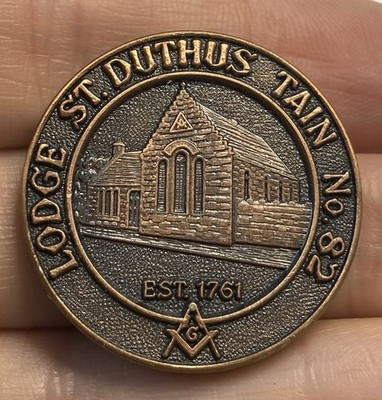49. FREEMASON MASONIC LODGE TOKEN ST.DUTHUS TAIN NO.82