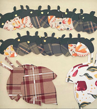 Fall Multicolor Scrapbooking Die Cut Shapes Lot Acorns Leaves Pumpkins Bat 110p