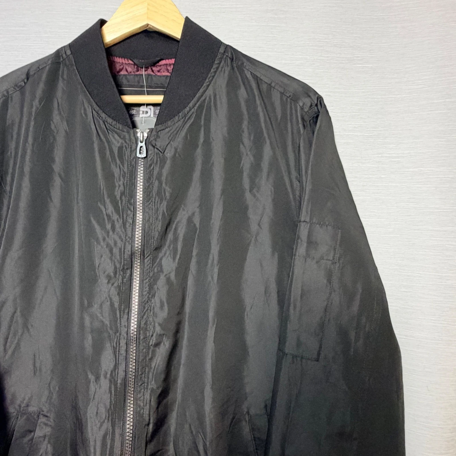 Distortion Premium Goods Mens Black Full Zip Bomber Jacket Size M IJK6502M image 3