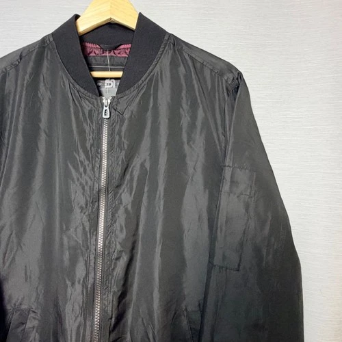 Distortion Premium Goods Mens Black Full Zip Bomber Jacket Size M IJK6502M image 3