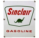 VINTAGE SINCLAIR GASOLINE PORCELAIN SIGN DEALERSHIP GAS STATION DINO MOTOR OIL
