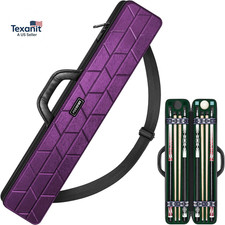 Pool Cue Case, Hard Shell Pool Stick Case 4X4 with 10 Padded Slots, Heavy-Duty B