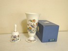 2 Wedgwood Bone China Kutani Crane vase R4508 bell box — photo 1