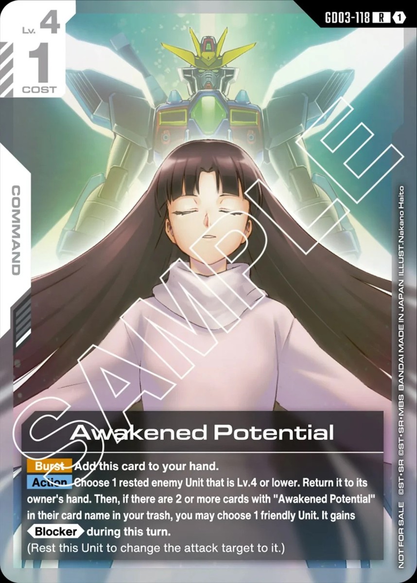 GUNDAM CARD GAME 能力の覚醒 GB03-118 Awakened Potential Alternate Art Foil - GD03-118 R - Gundam Card