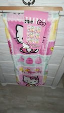 NWT Hello Kitty Easter Plush Throw Silk Touch 50 x 70" Pink Patchwork