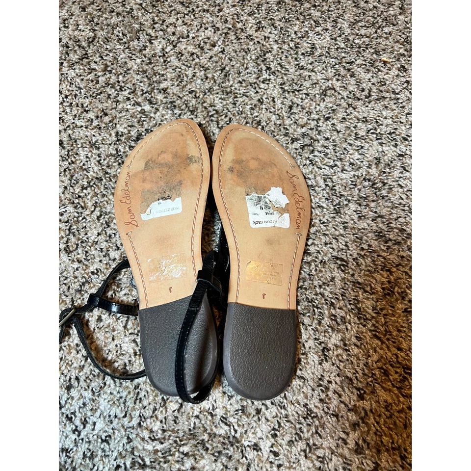 Sandalias Sam Edelman Tanga Correa al Tobillo Verano Playa Marrón Talla 8 Foto 4 de 4