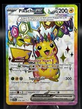 Pokemon Card Pikachu ex 219 Surging Sparks Holo Rare Pikachu Surging Sparks