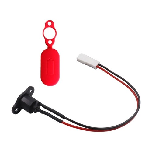 Charging Hole Cover with Charging Cable Electric Bike Scooter Charging Port - Zdjęcie 9 z 11