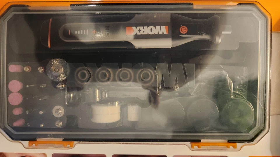 WORX WX106L 8V CORDLESS ROTARY TOOL USB TYPE-C+129 PC. ACCESSORY KIT New - Image 3 of 3