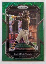 2023 Panini Prizm Samuel Zavala Green Scope Prizm /75 #168 Chicago White Sox