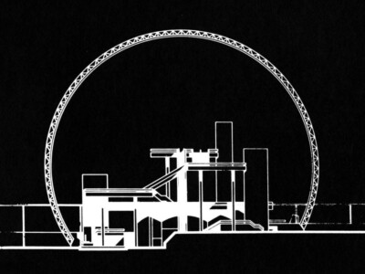 Pavilion   Buckminster Fuller 1936 Modernist Architectural Drawing Print