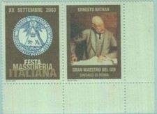 Freemasonry Seal  Ernesto Nathan Grand Master Italian Masonic Lodge MNH