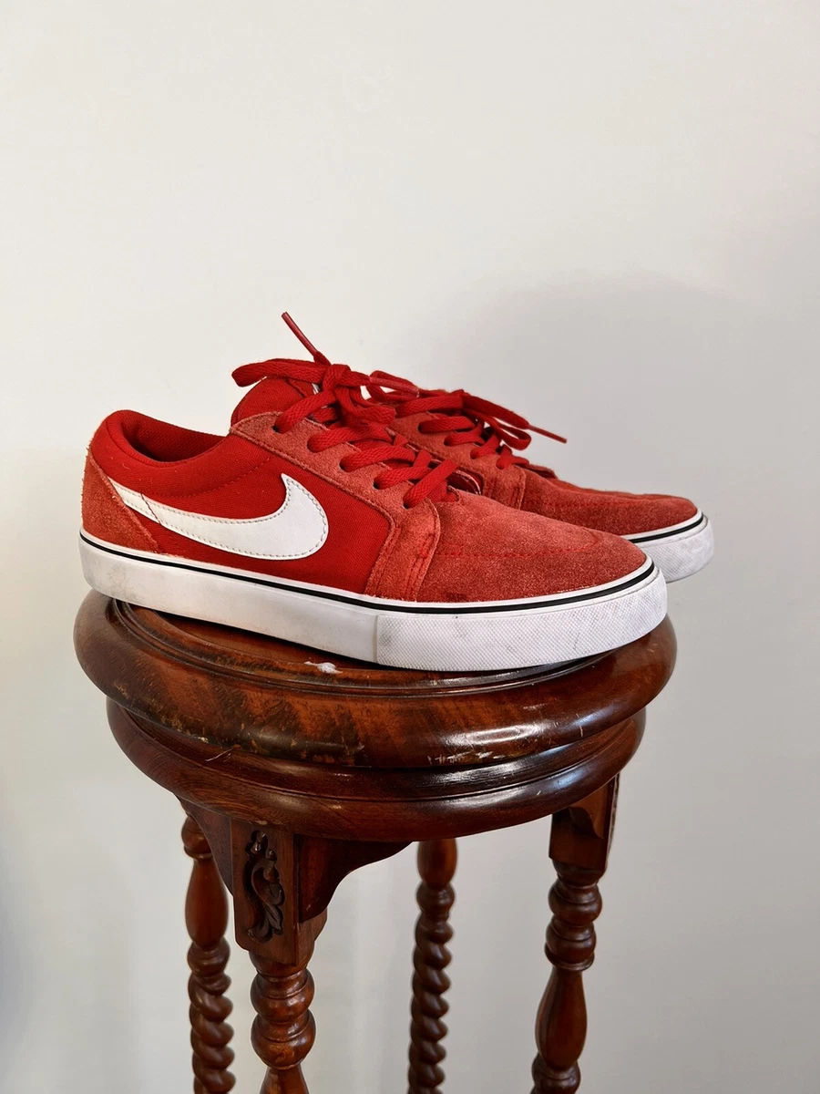 NIKE SB SATIRE II RED WHITE SUEDE TRAINERS BOYS CHILDRENS LADIES Size 5.5/  38.5 | eBay