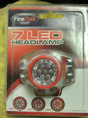 FineTool 7 LED Adjustable Headlamp Wide Beam/Super Bright Lighting NV-01666