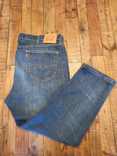 Pantalones de mezclilla LEVI STRAUSS 502 regular cónicos 100 % algodón para hombre - 44 X 30 azul  - Imagen 1 de 6