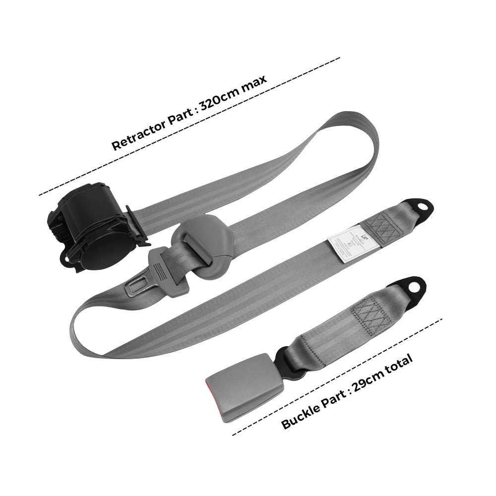 Universal 3 Point Inertia Seat Belts Retractable Car Safety Belt bing Buckle eBay