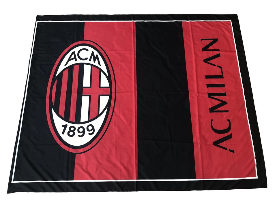BANDIERONE MILAN UFFICIALE BANDIERA AC MILAN GRANDE ROSSONERA cm. 147 x 180