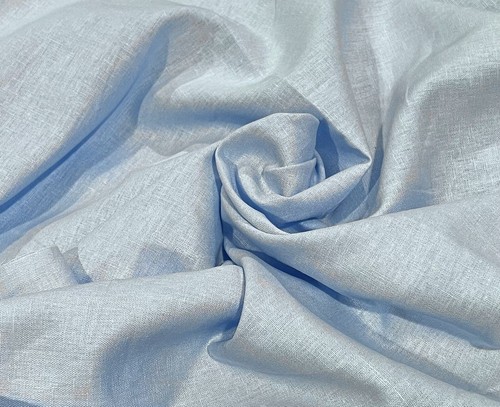 Light Blue linen fabric 56” Width Sold By The Yard - Picture 1 of 2